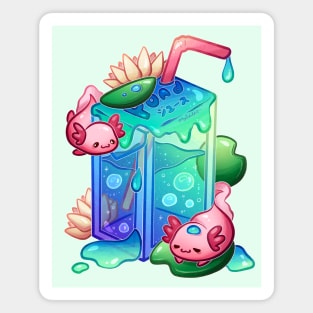 Axolotl Juice Box Magnet